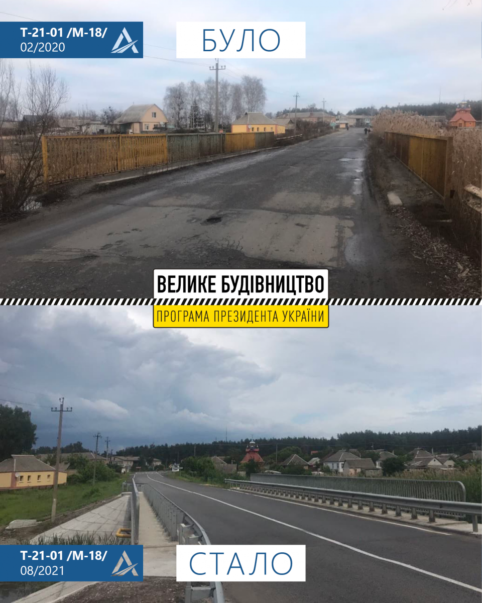 Дорожники завершили ремонт моста на дороге Мерефа - Змиев.