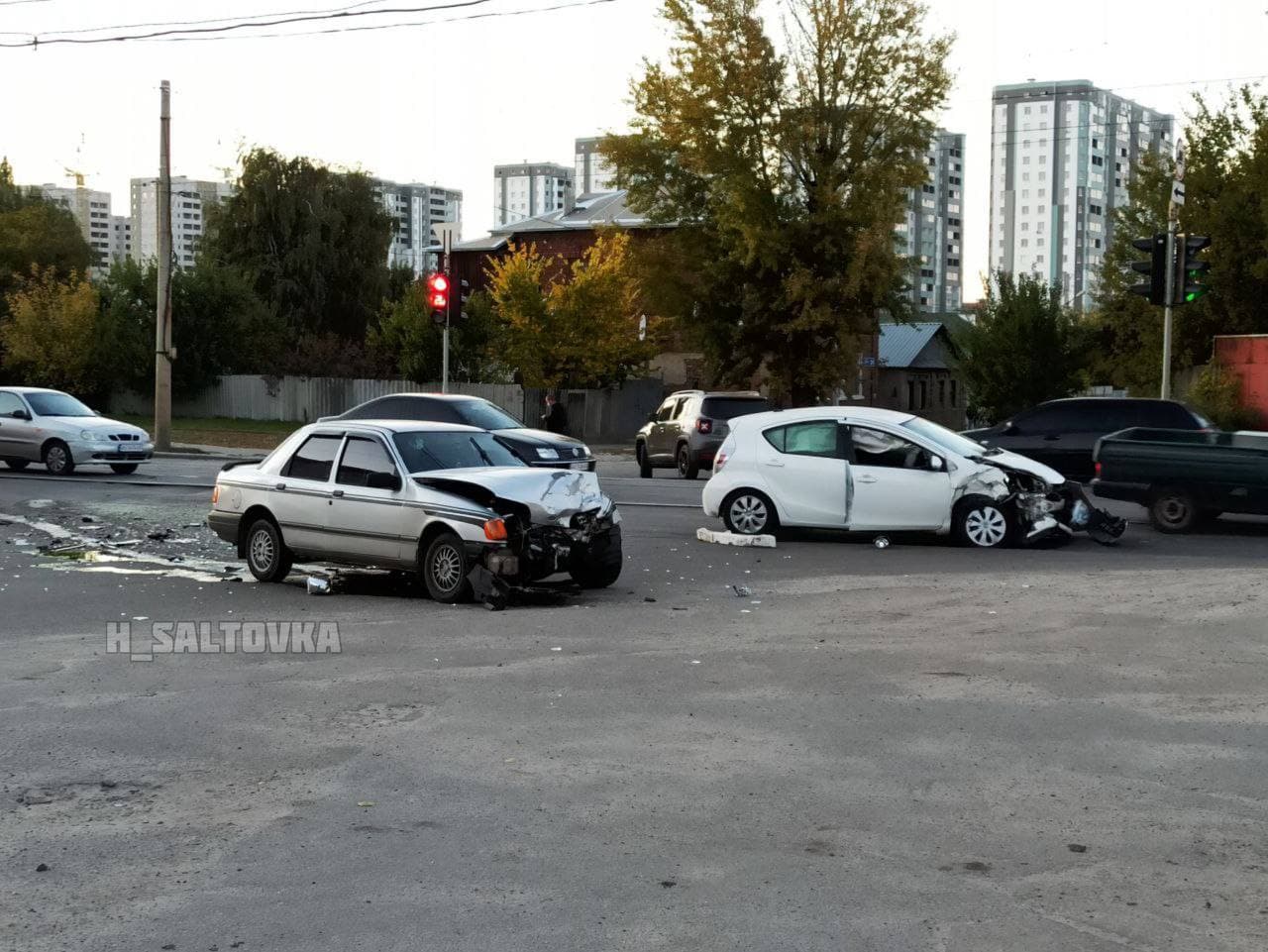 ДТП Харьков: Разбились два авто, не поделив перекресток Гольдберговской и Елизаветинской