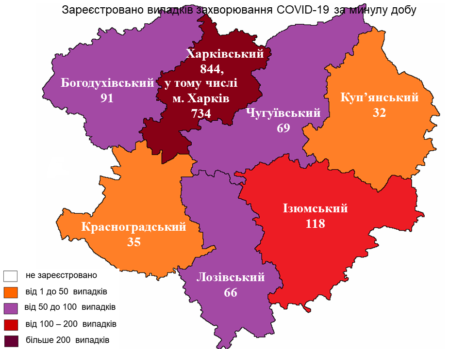 Новые случаи заражения коронавирусом лабораторно зарегистрированы в Харьковской области на 26 октября 2021 года.