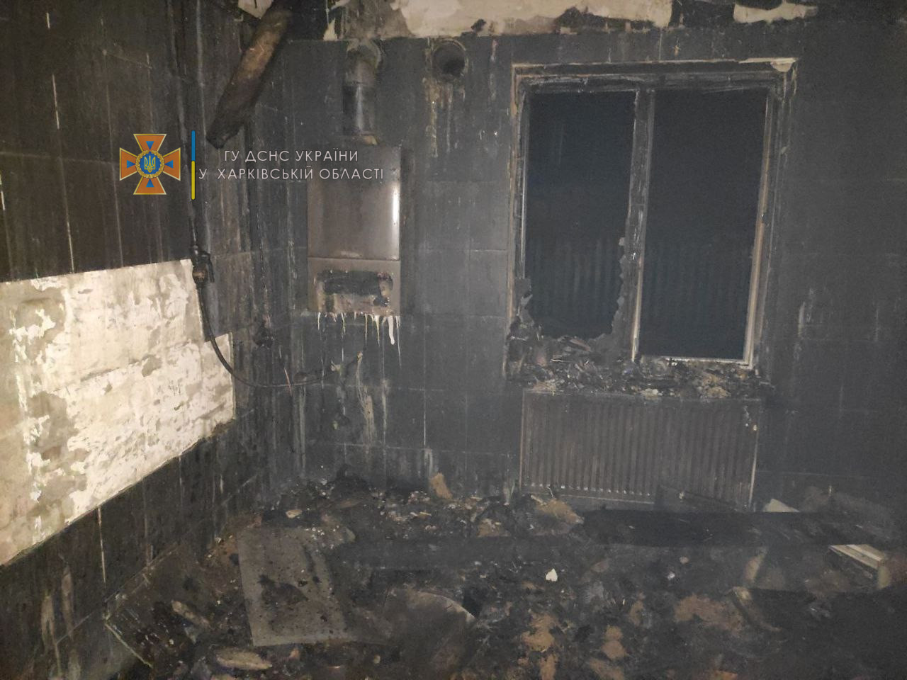 Пожар в Изюмском районе Харьковщины 