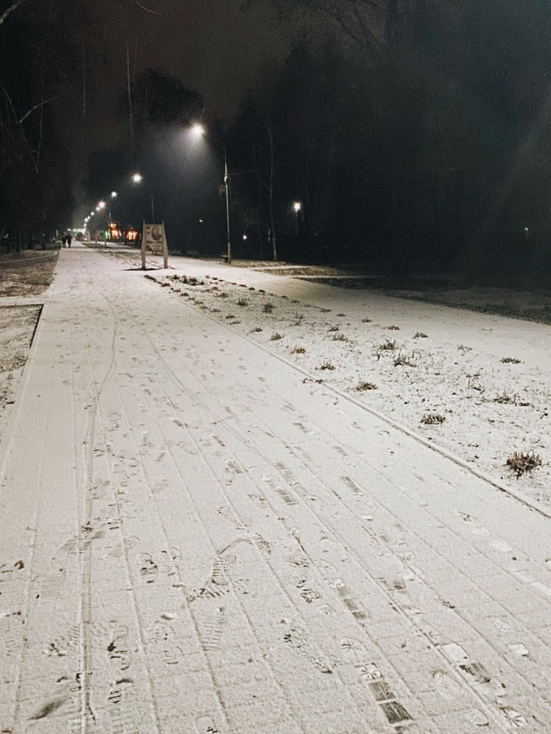 В Черниговской области снег выпал в городе Семеновка