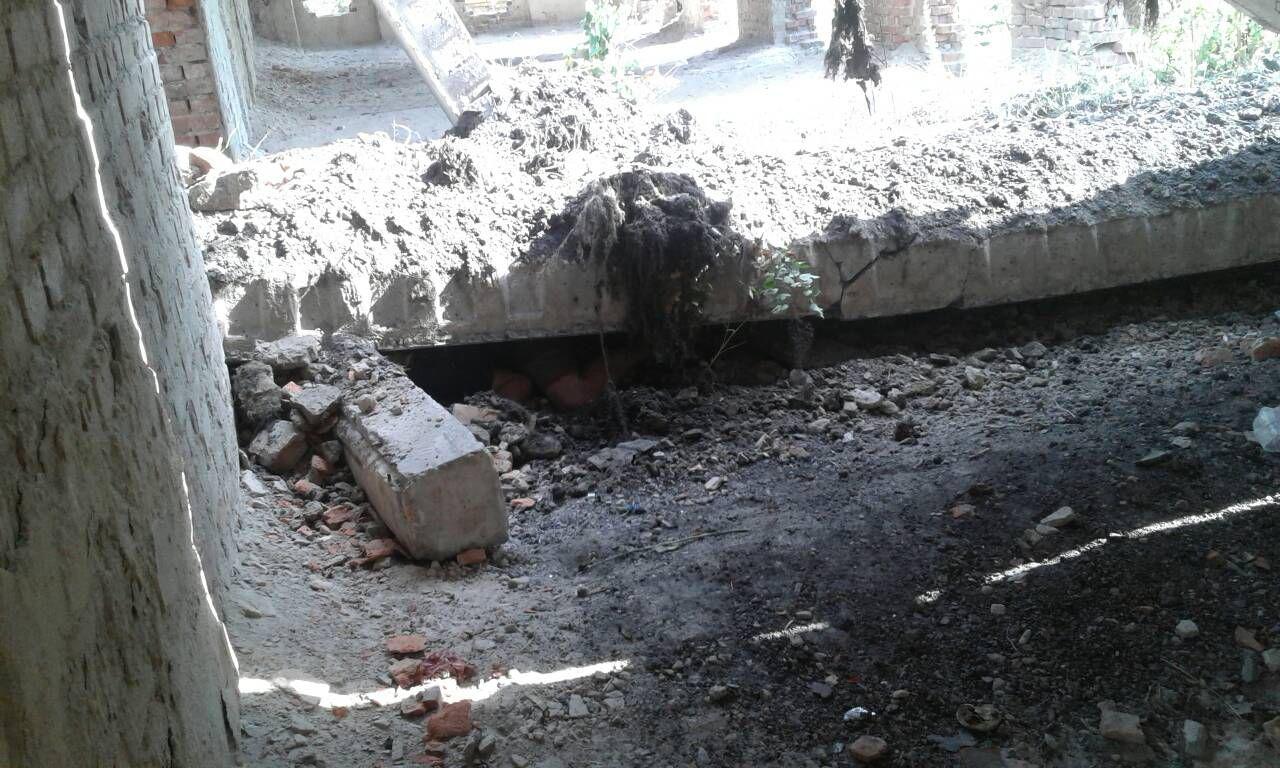 Падение бетонной плиты в Харькове 