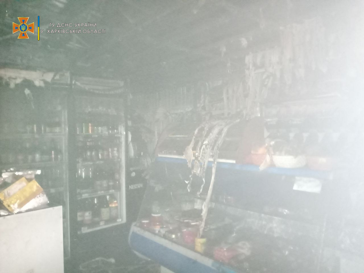 В Харьковской области сгорел магазин 