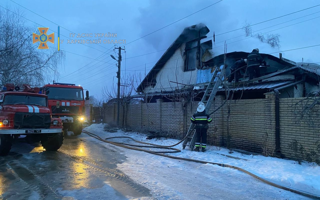Пожар в Харьковской области 