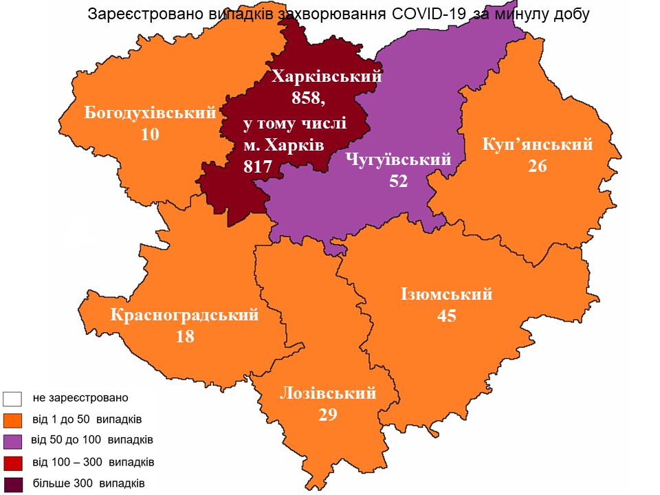 Новые случаи заражения коронавирусом лабораторно зарегистрированы в Харьковской области на 25 января 2022 года.