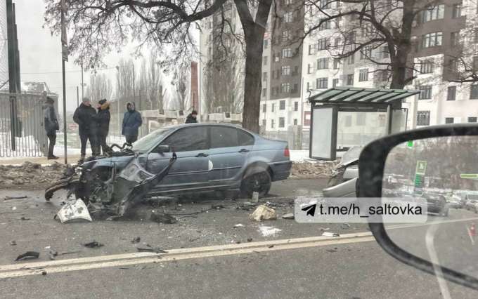 В Харькове на улице Клочковской утром 26 января  столкнулись три автомобиля