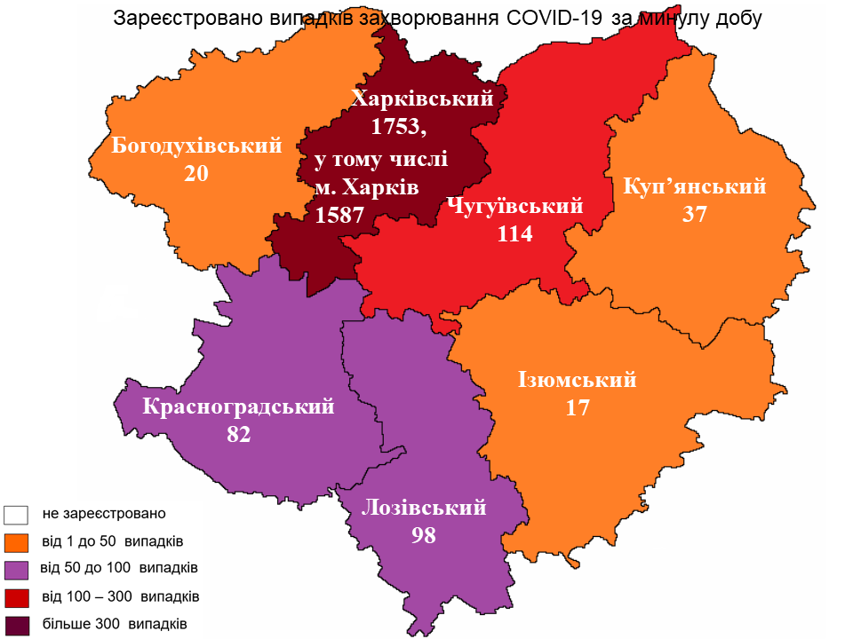 Новые случаи заражения коронавирусом лабораторно зарегистрированы в Харьковской области на 2 февраля 2022 года.