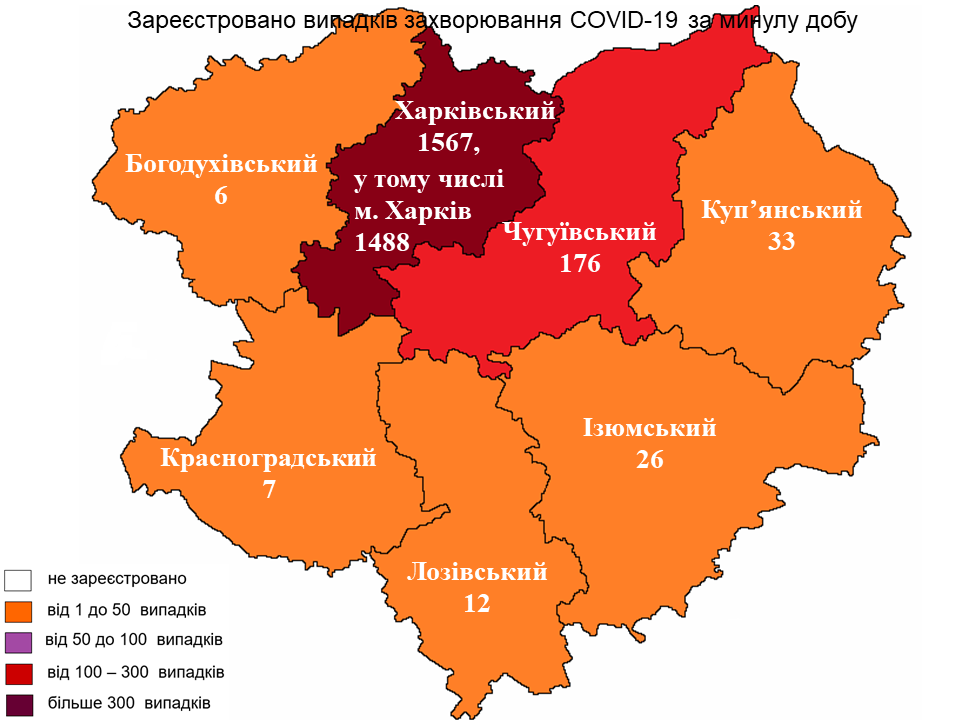Новые случаи заражения коронавирусом лабораторно зарегистрированы в Харьковской области на 3 февраля 2022 года.