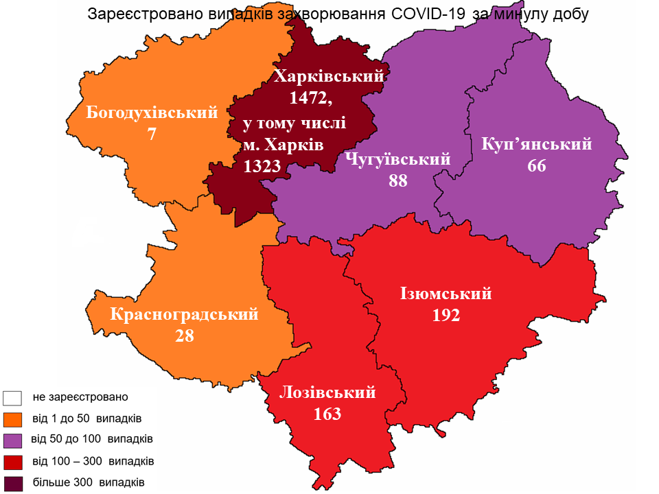 Новые случаи заражения коронавирусом лабораторно зарегистрированы в Харьковской области на 10 февраля 2022 года.
