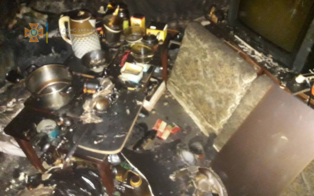 Пожар Харьков: Найден труп сгоревшего на диване мужчины в Великом Бурлуке