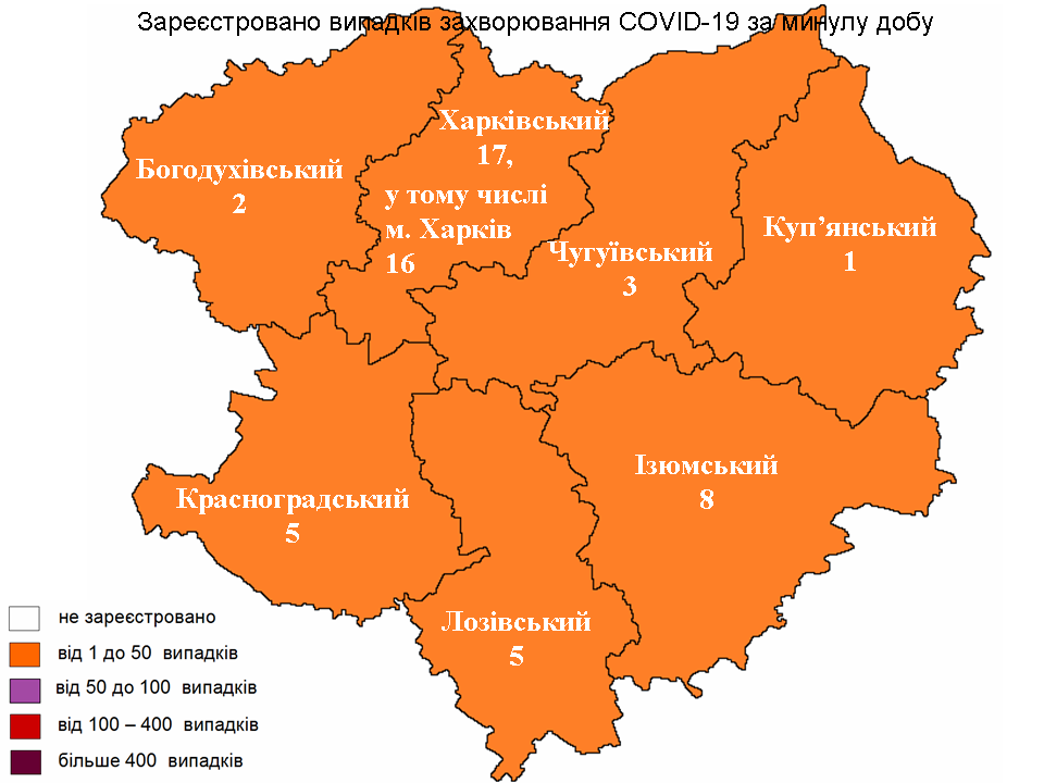 Новые случаи заражения коронавирусом лабораторно зарегистрированы в Харьковской области на 2 апреля 2022 года