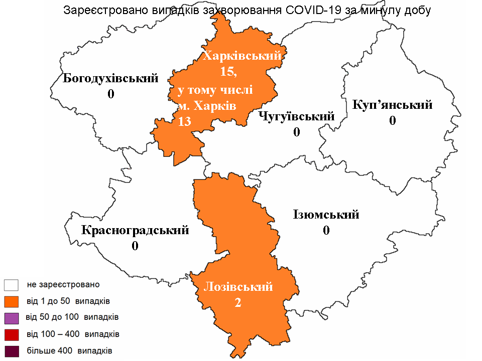 Новые случаи заражения коронавирусом лабораторно зарегистрированы в Харьковской области на 10 апреля 2022 года
