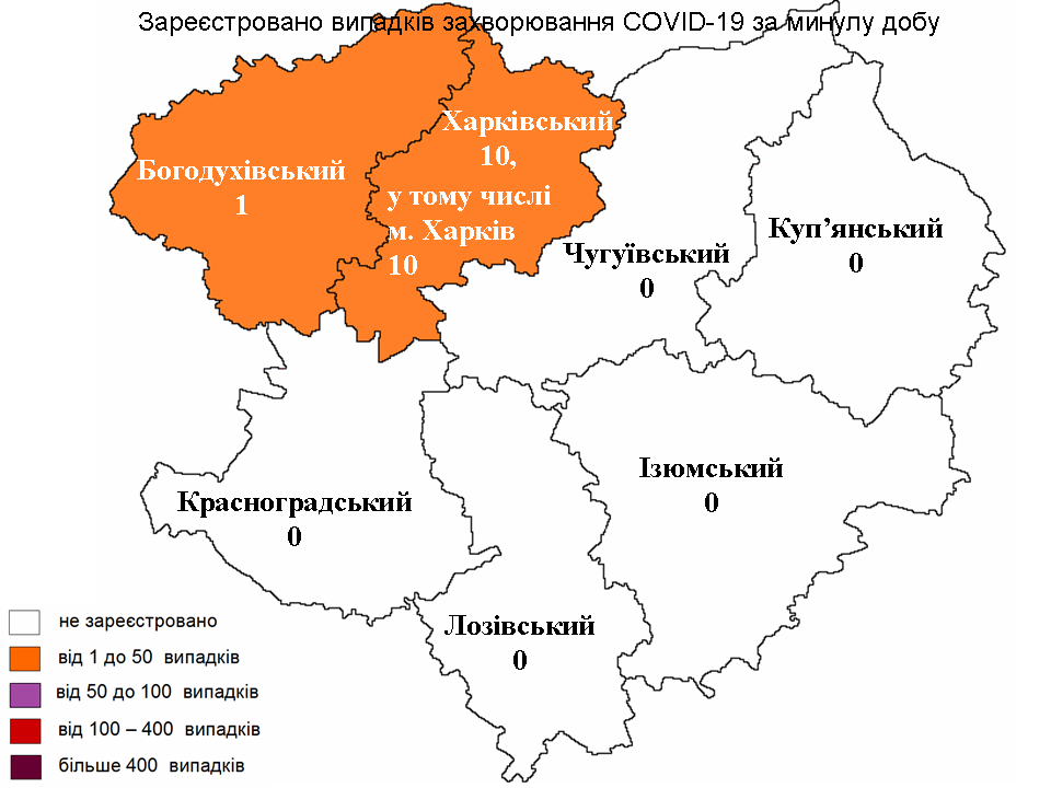 Новые случаи заражения коронавирусом лабораторно зарегистрированы в Харьковской области на 15 апреля 2022 года
