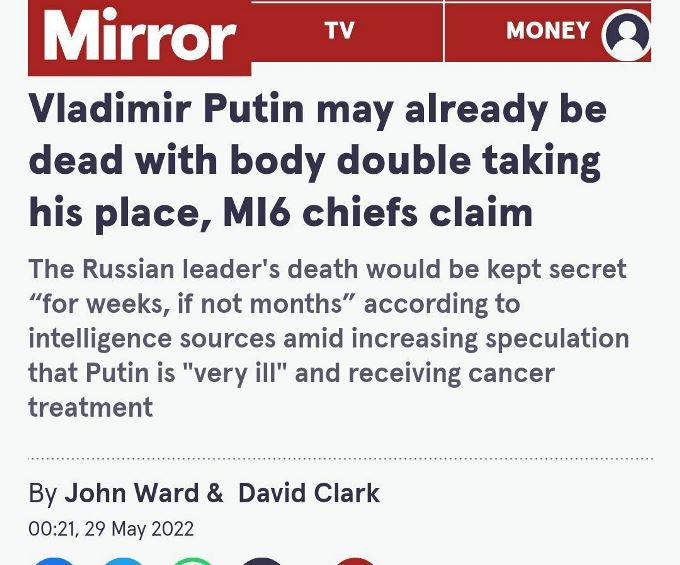 путин мертв