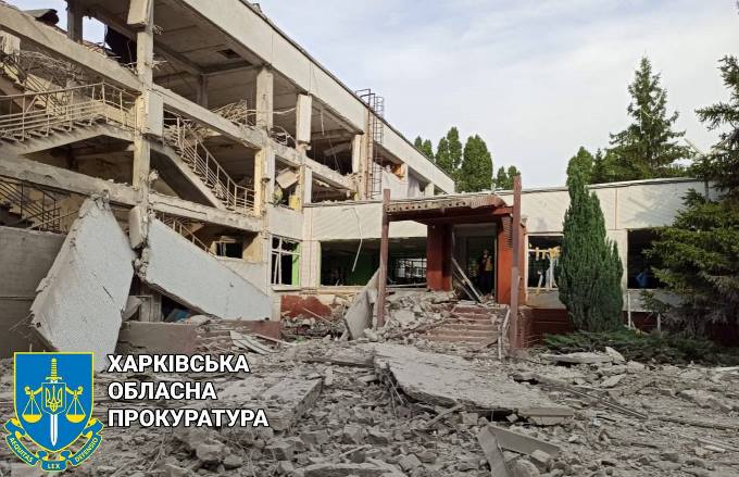 ракетный удар по школе Слобожанского района Харькова