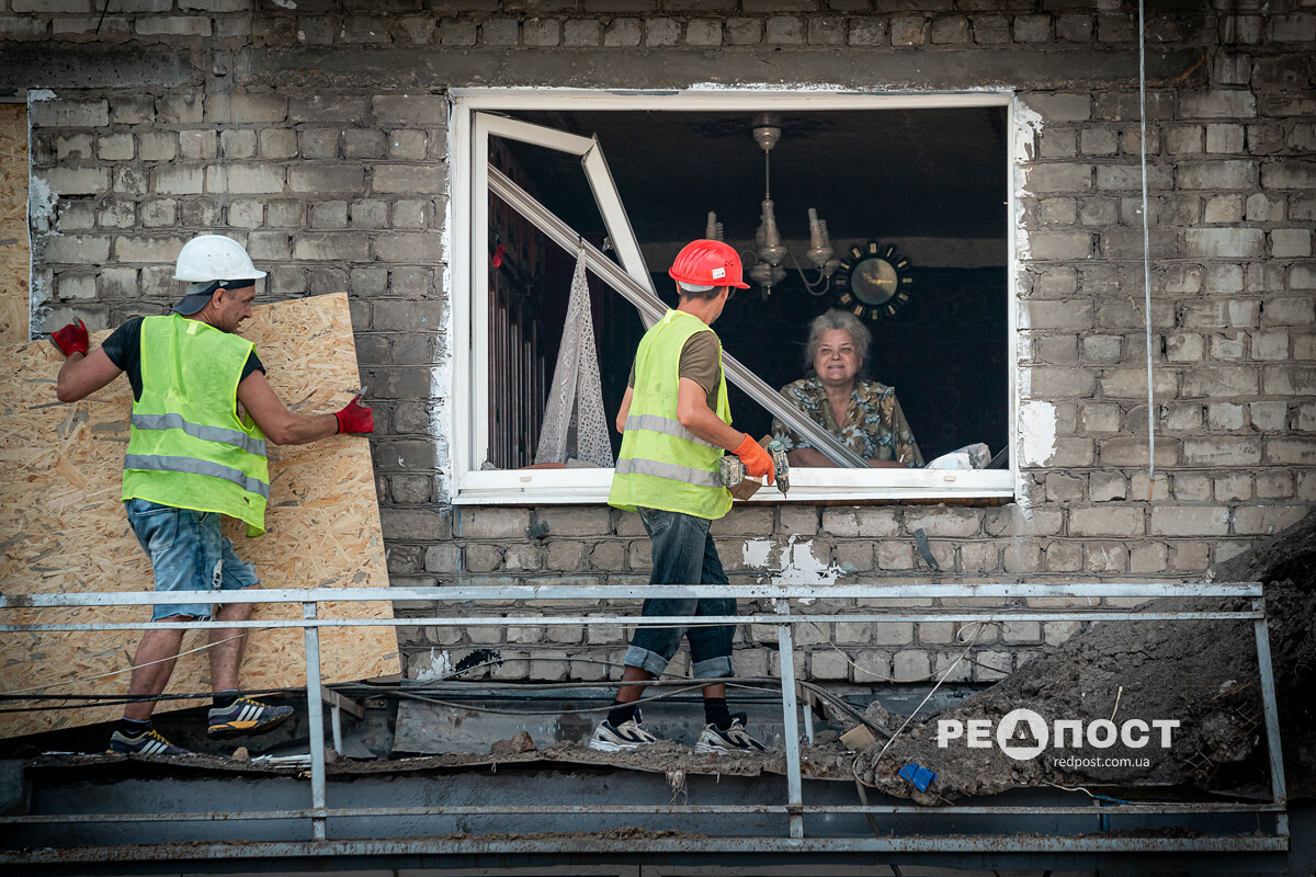 Харьков, окна после взрыва