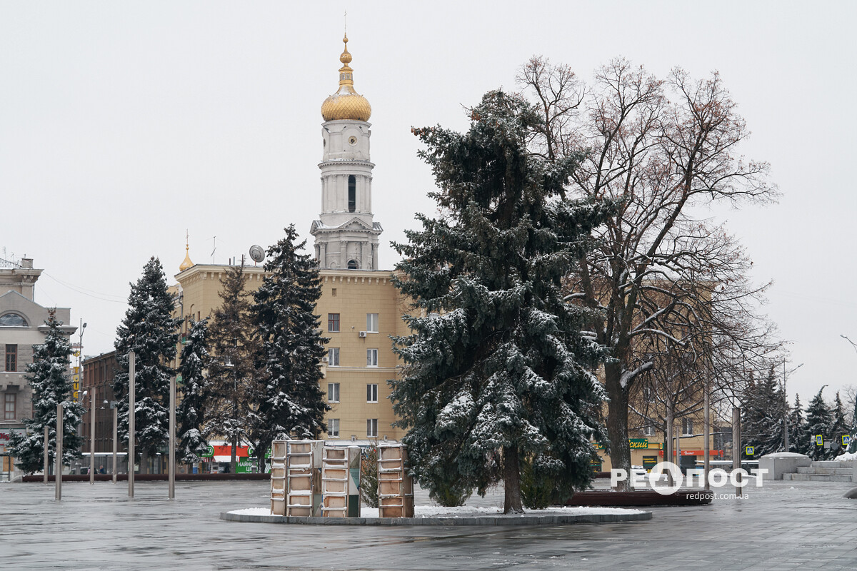 снег Харьков площадь Конституции