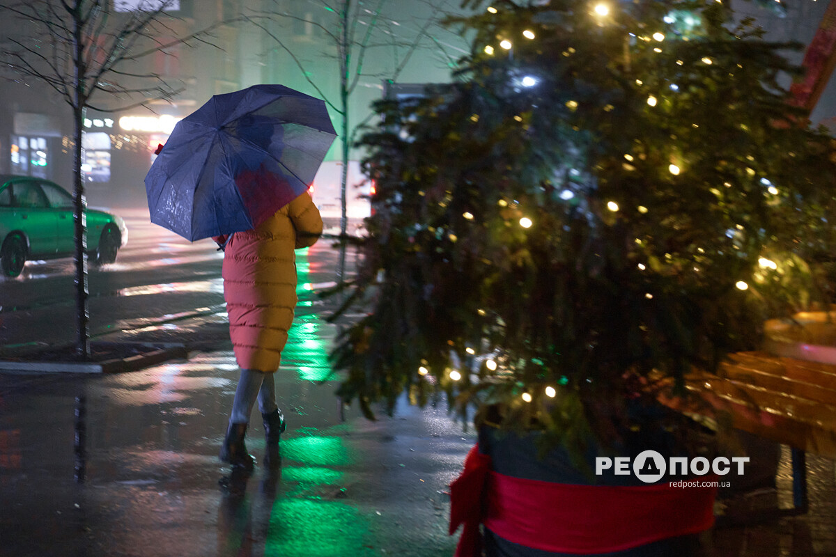 новорічна ялинка Харків дощ