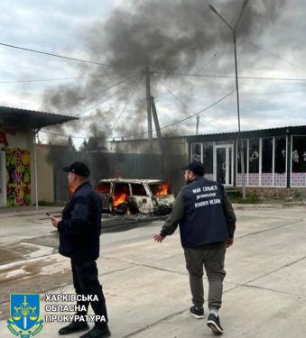 Обстріл смт Великий Бурлук з РСЗВ Торнадо