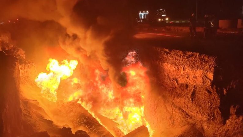У Харкові газопровод загорівся від удару блискавки