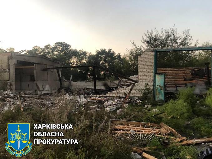 фото наслідків атаки безпілотниками села Піски-Радьківські