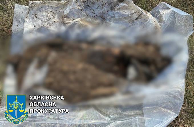 У селі Руські Тишки Харківської області ексгумували тіло загиблого під час обстрілу