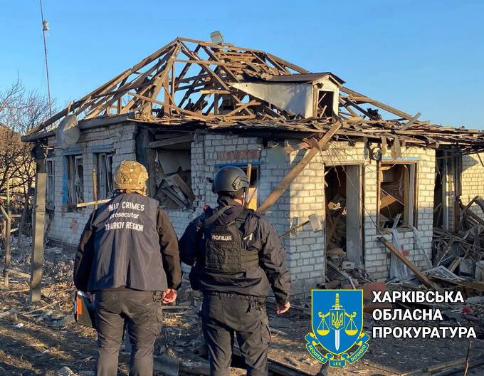 наслідки удару авіабомбами по селах Куп'янського району