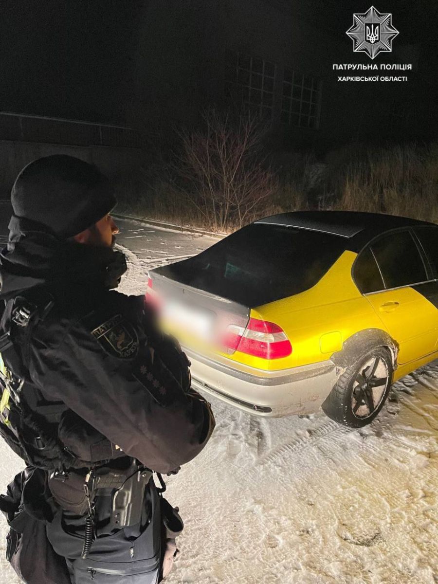Спіймали водія-дебошира на жовтому BMW патрульні у Харкові