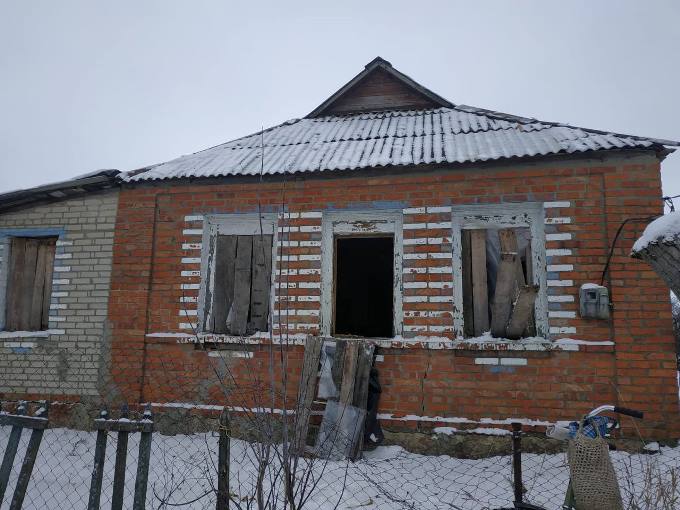 Наслідки обстрілу села Одноробівка Золочівської громади Харківської області 13 січня 2024 року