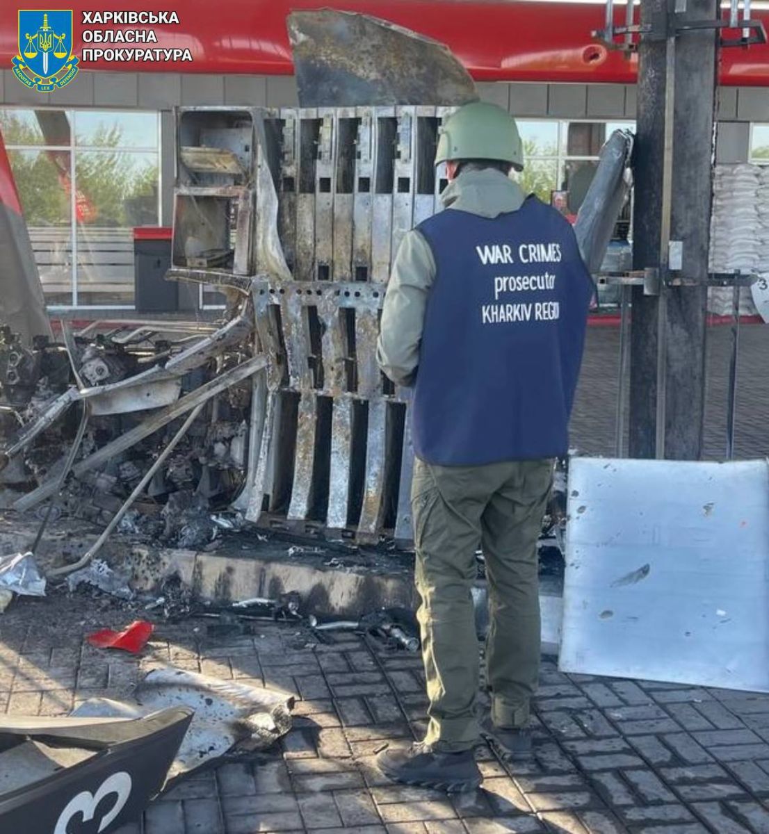 дрон «Молнія» атакував АЗС у Харкові