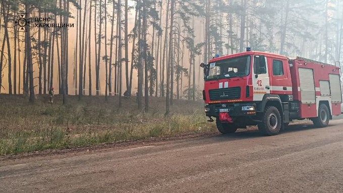 На Харківщині ліквідовують 26 пожеж у лісах і полях
