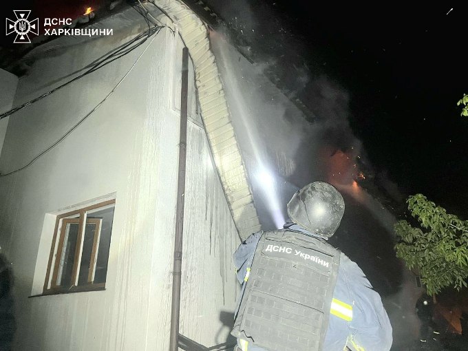 ДСНС Харківщини ліквідувала наслідки атаки дронів у Великобурлуцькій громаді