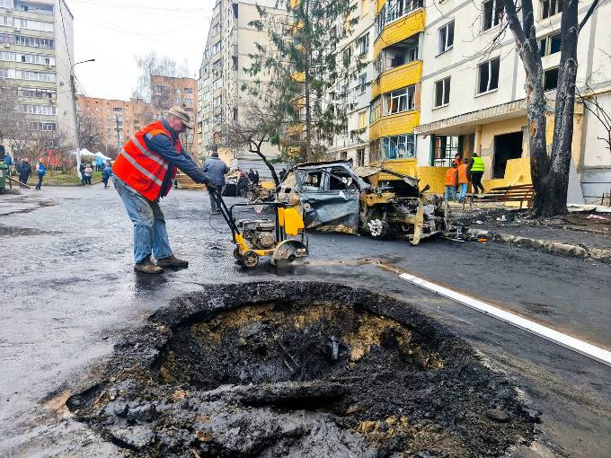 в ніч на 19 листопада російські війська здійснили масовану атаку по Харкову