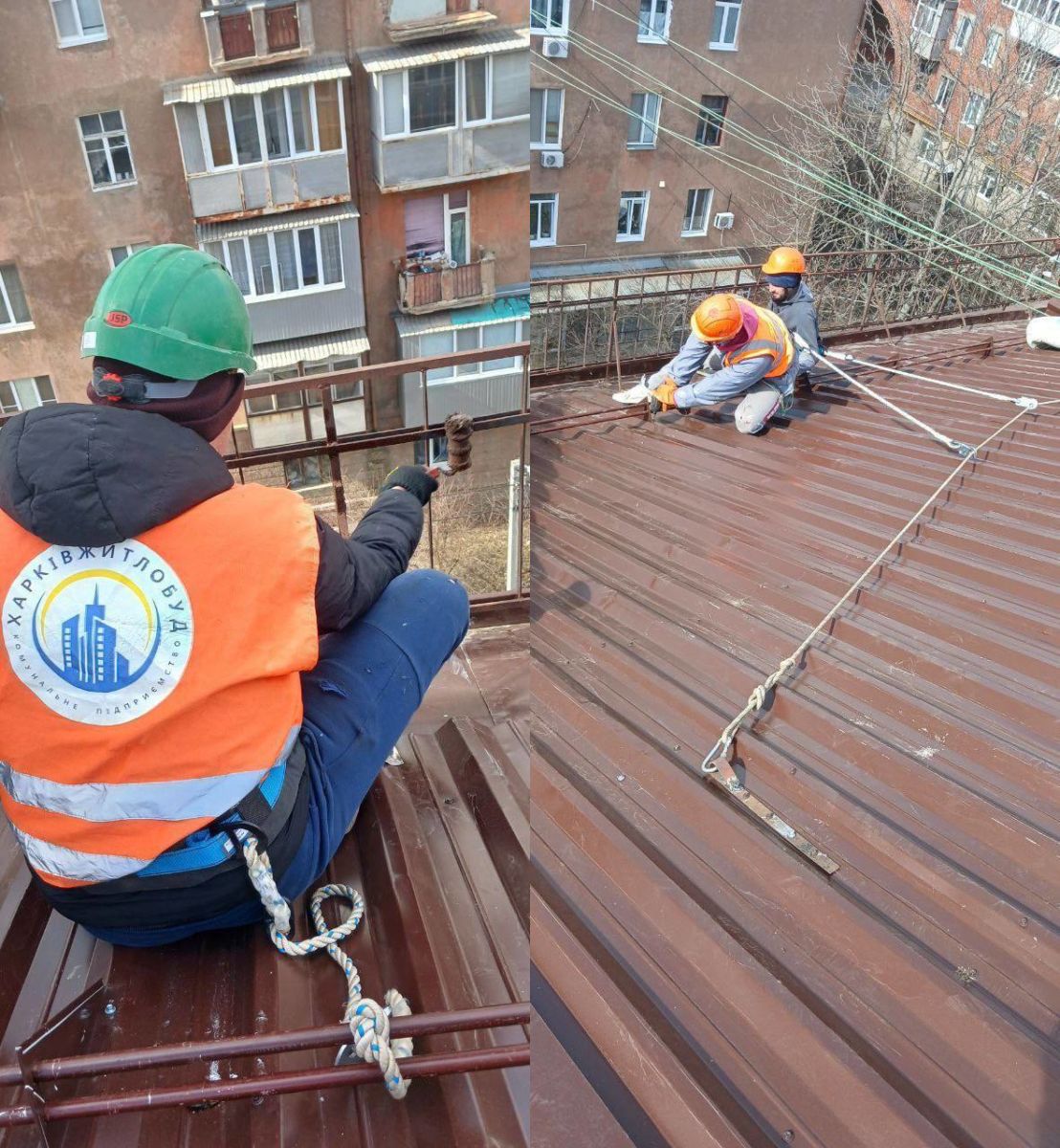 Будівельники реомонтують дахи у двох районах Харкова