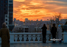 Красивий захід сонця у Харкові (фото)