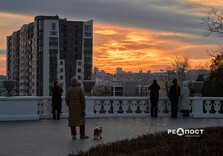 Красивий захід сонця у Харкові (фото)