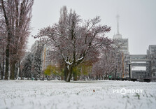 Сніжний ранок у Харкові (фото)