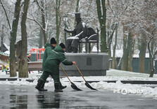 Сніжний ранок у Харкові (фото)
