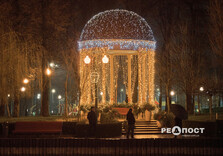 У Центральному парку Харкова тимчасово увімкнули святкову ілюмінацію (фото)