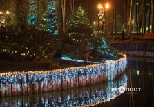 У Центральному парку Харкова тимчасово увімкнули святкову ілюмінацію (фото)