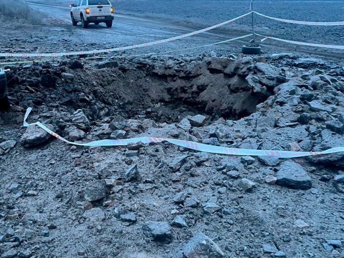 Дорогу поблизу Золочева відновлено після ракетного удару