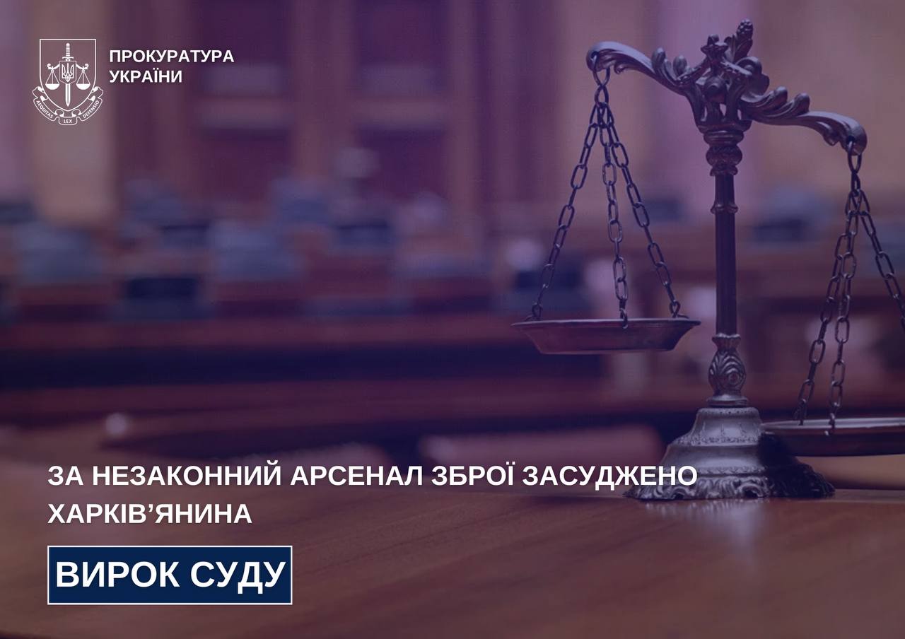 Харків’янина засудили за незаконне зберігання арсеналу зброї