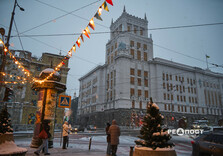Передноворічний снігопад у Харкові (фото)