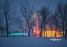 Передноворічний снігопад у Харкові (фото)