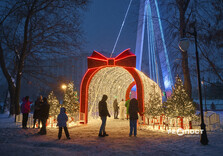 Передноворічний снігопад у Харкові (фото)