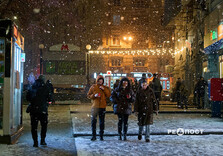 Після дощу у Харкові пішов сніг (фото)