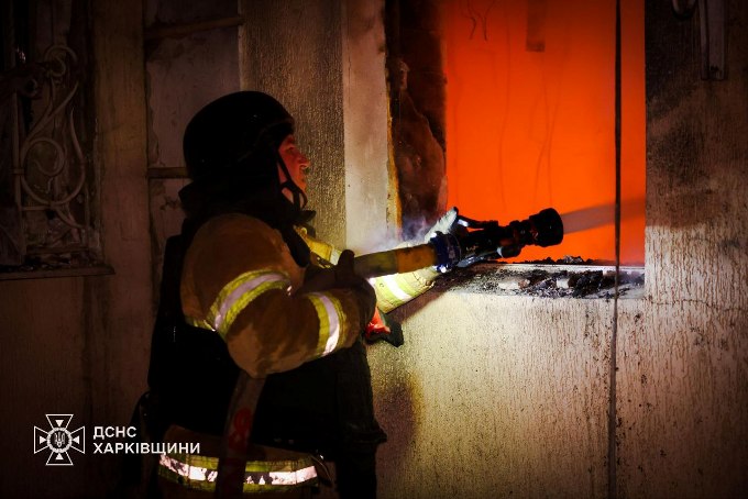 Новини Харкова: пожежа після удару БпЛА по приватному будинку