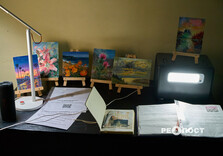 Спочатку з ліхтариками, потім зі світлом: У Харкові відкрилася художня виставка (фото)