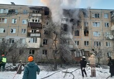 Як виглядає харківський житловий будинок після удару БПЛА росіян