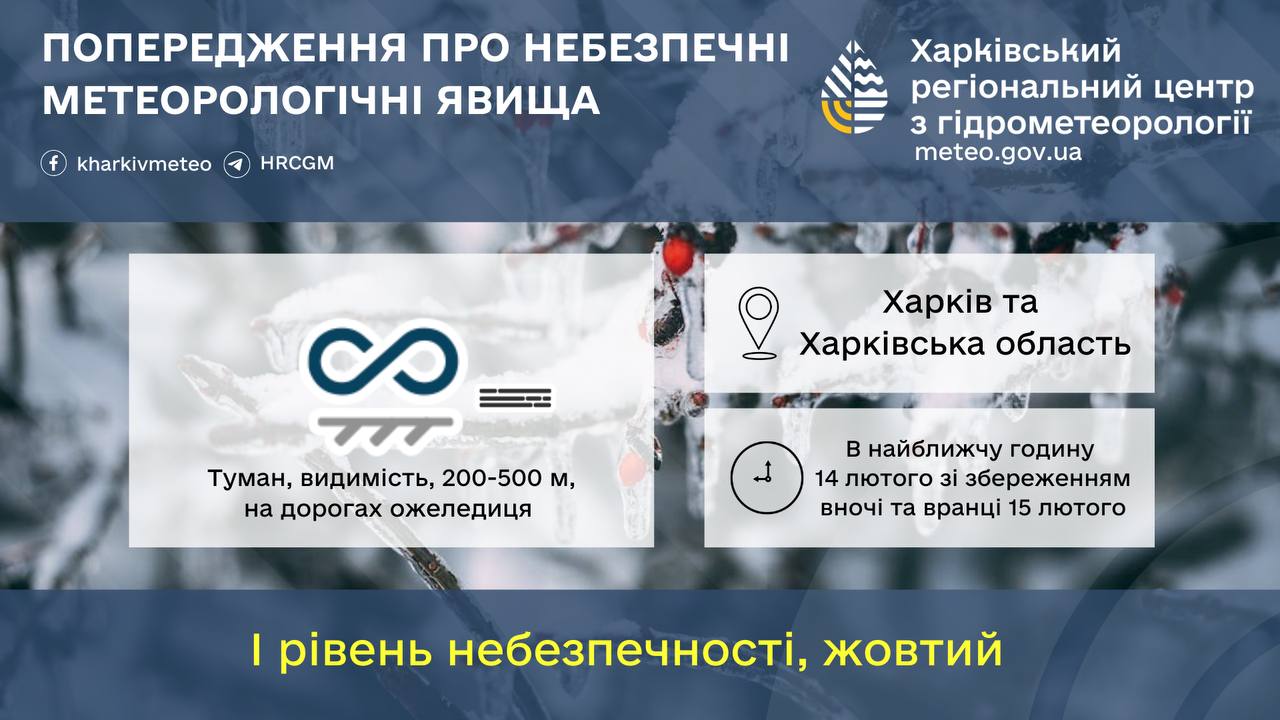 Синоптики прогнозують погіршення видимості у Харківській області